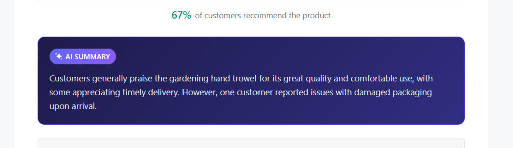 AI review summary