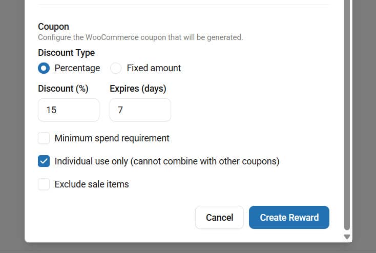 coupon config