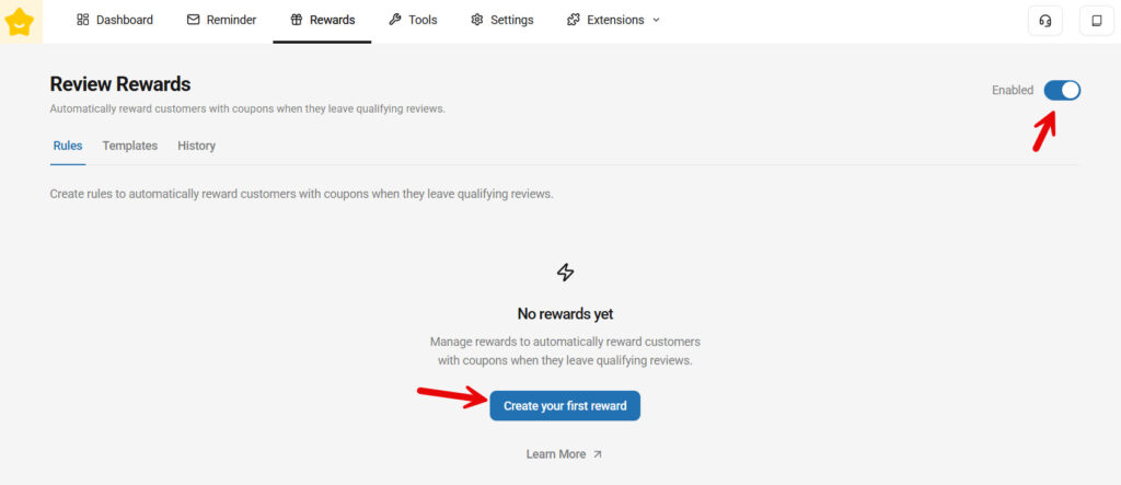 create reward