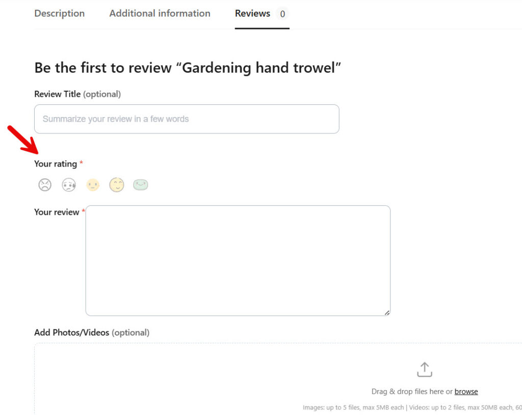 custom review type