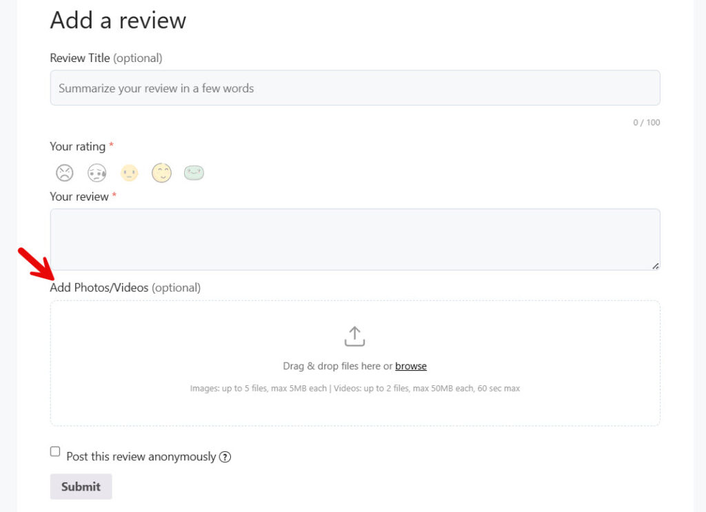 photo review - WooCommerce Photo Reviews