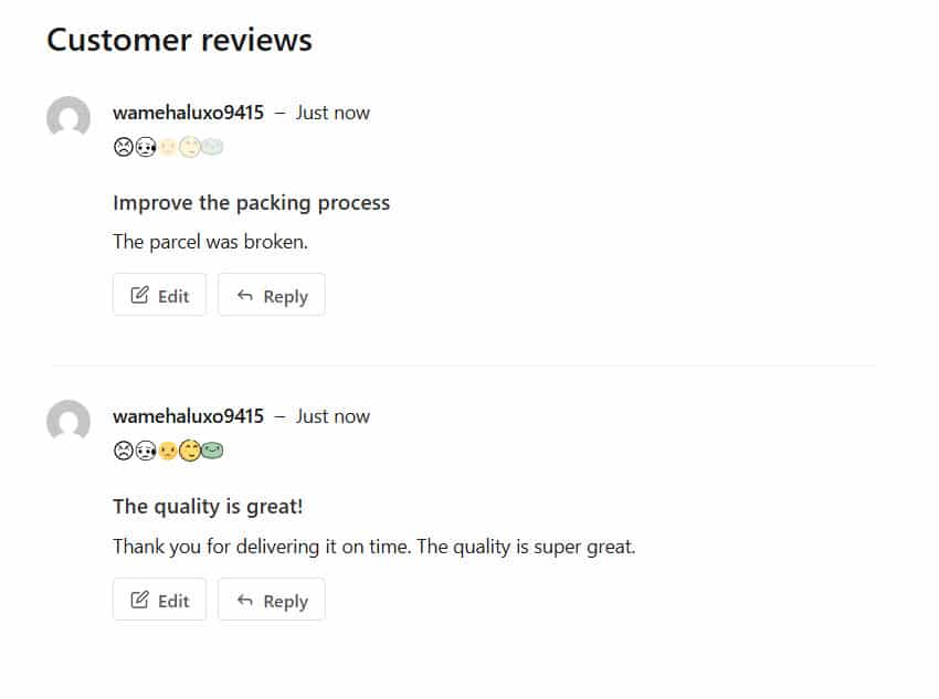 sample reviews