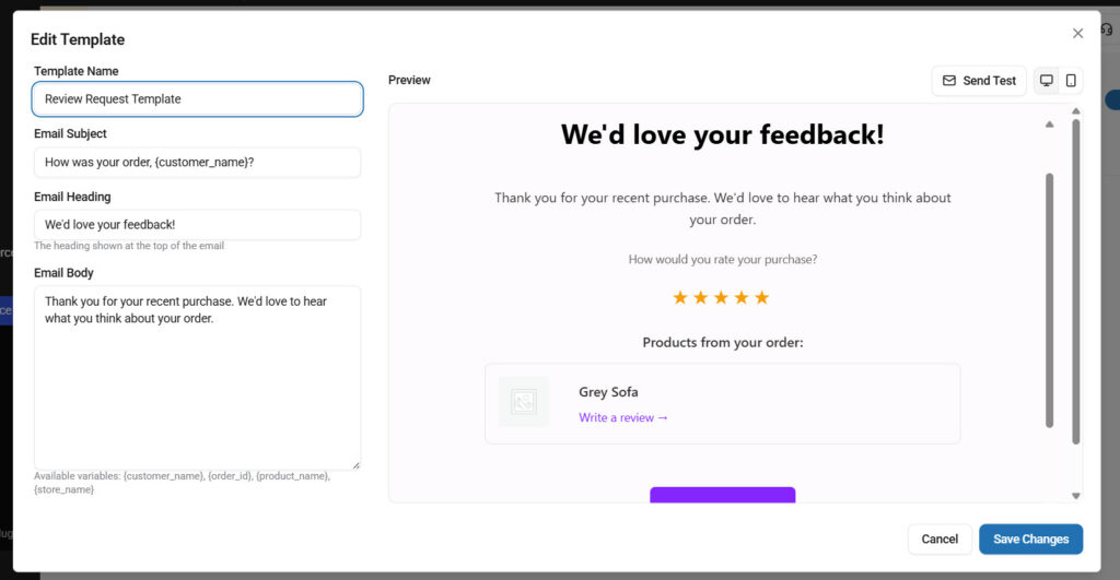 template editor - woocommerce product reviews