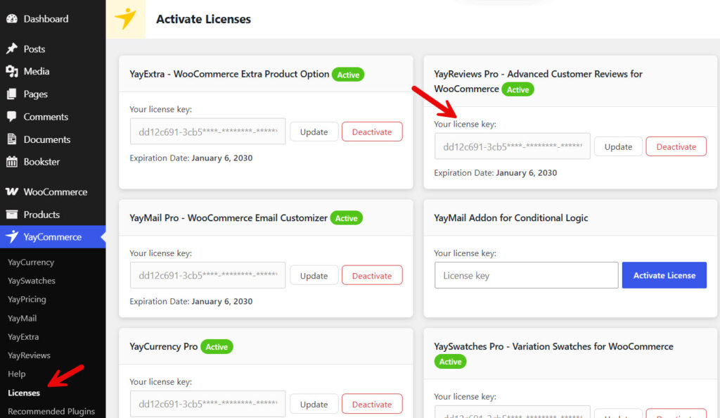 yayreviews license - woocommerce product reviews