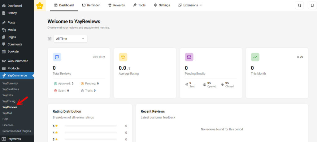 yayreviews settings