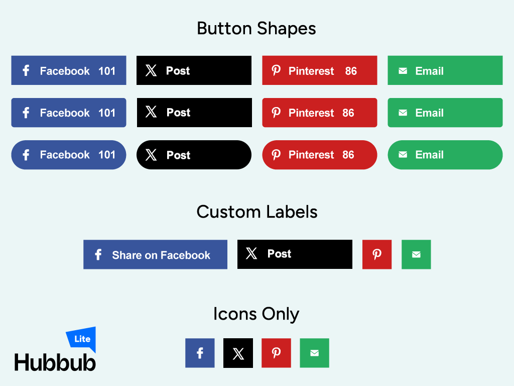 Hubbub Lite: Best free share buttons with a per-post analytics dashboard