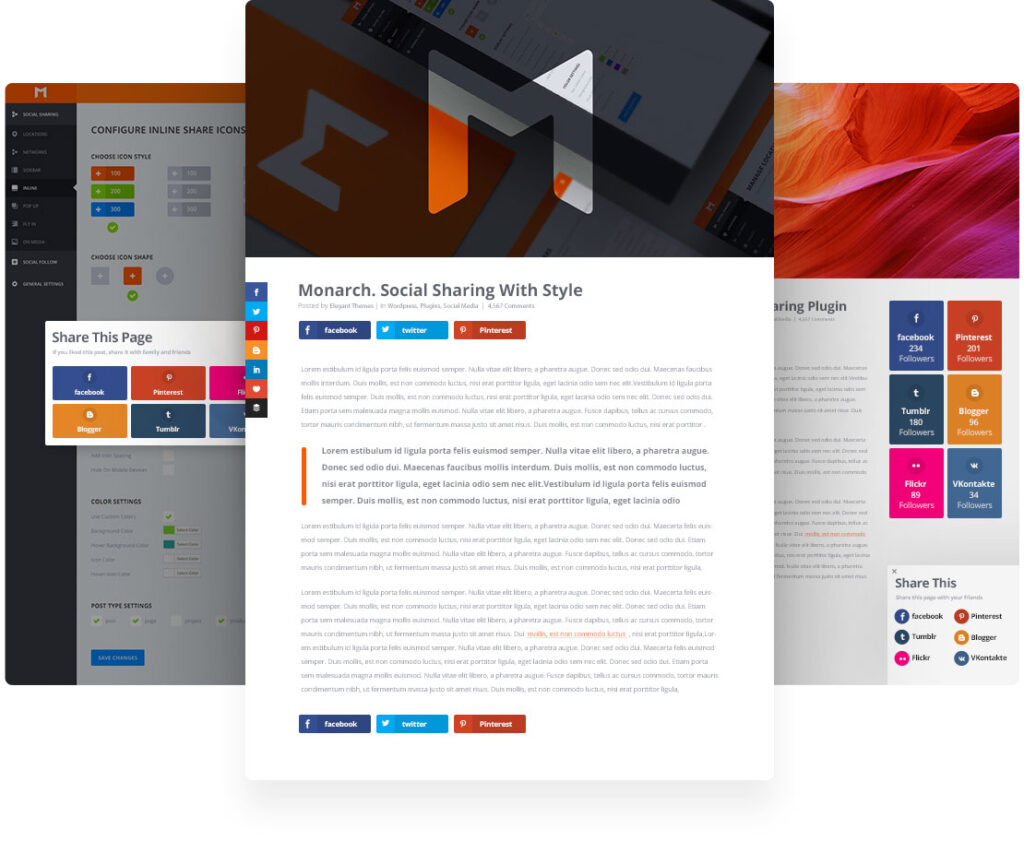 Monarch: Best share-button plugin inside the Elegant Themes membership
