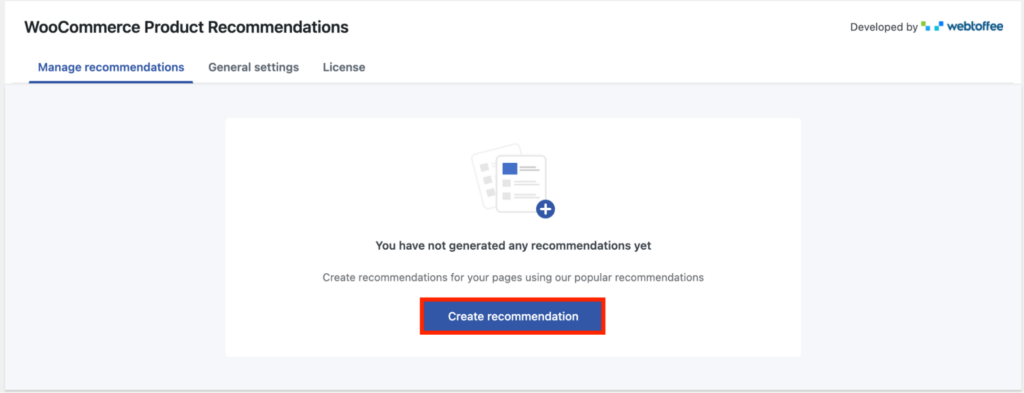 Create New Recommendation Widget