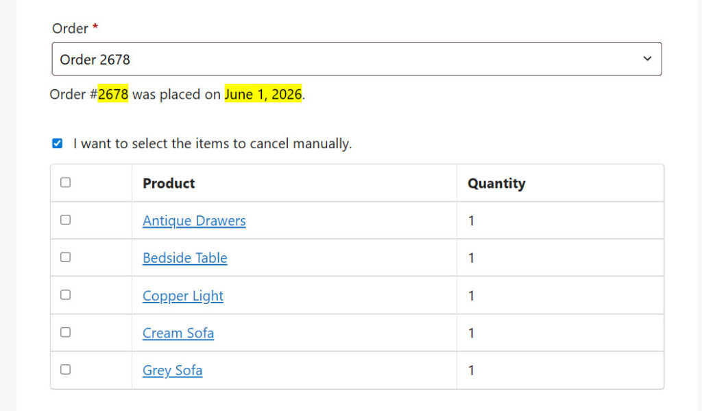 all items - Insert or Manage an Order Withdrawal Button in WooCommerce