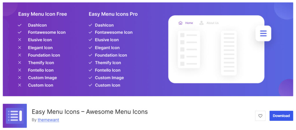 easy menu icons