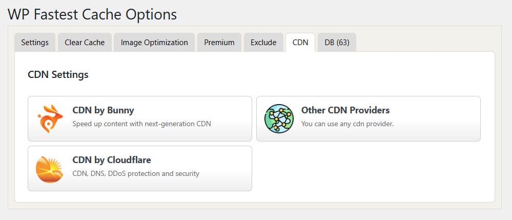 cdn settings