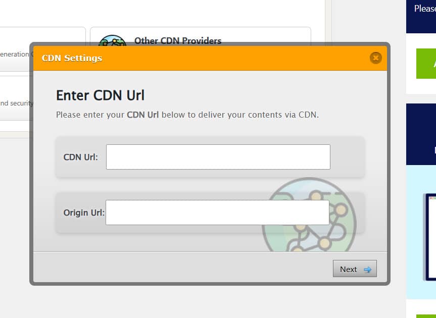 enter url - WP Fastest Cache Settings