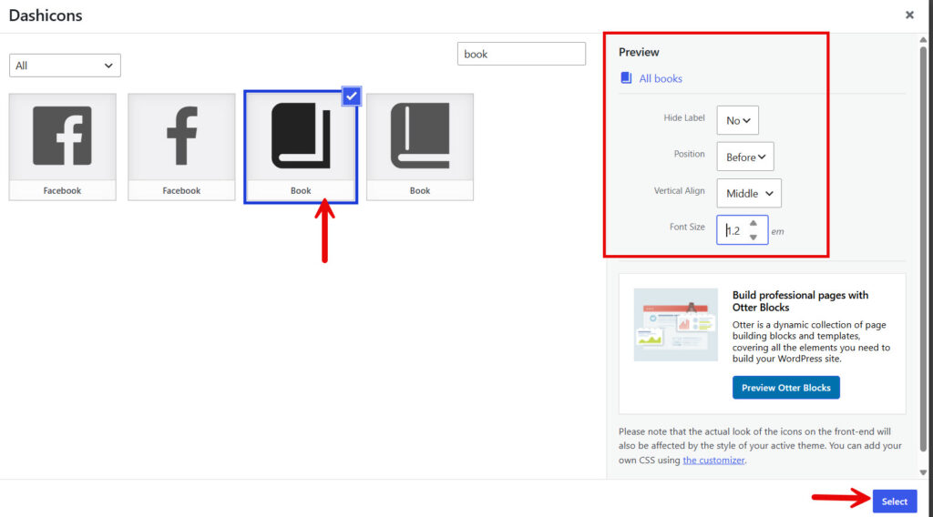 menu configure