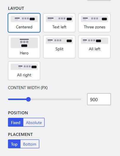 additional styling options - create a notification bar in WordPress