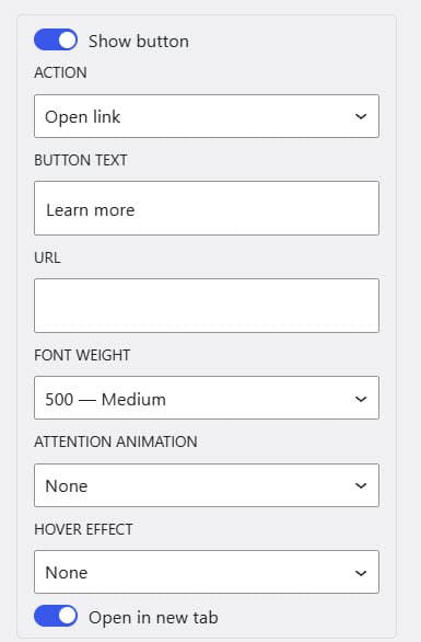 button settings