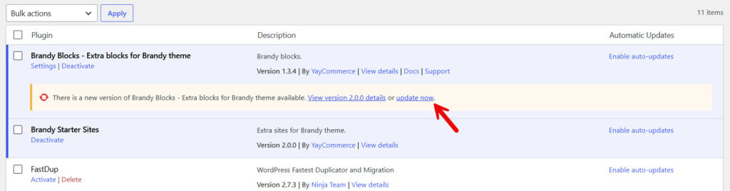 update plugin