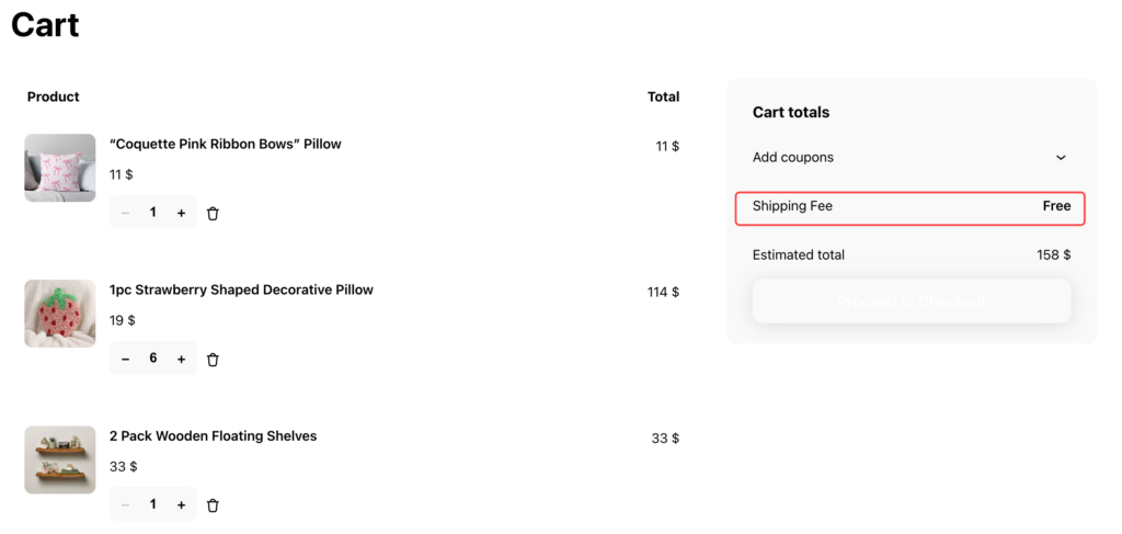 freeshipping checkout page