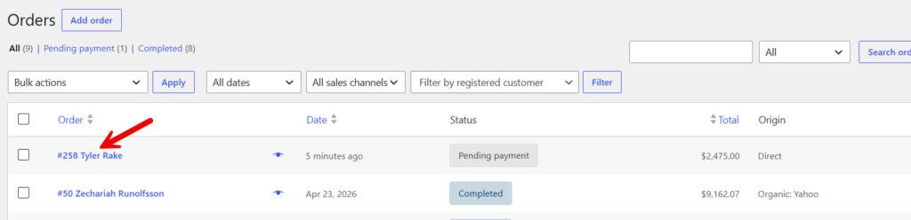 order pending - Add a request a quote button to your WooCommerce store