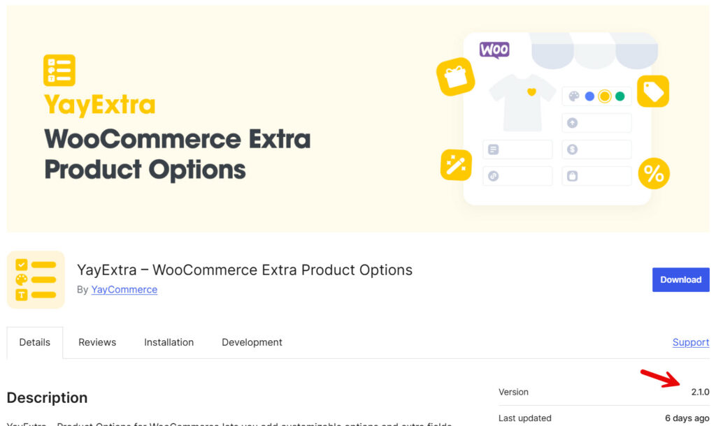 yayextra 2.1.0 in wordpress plugins repository
